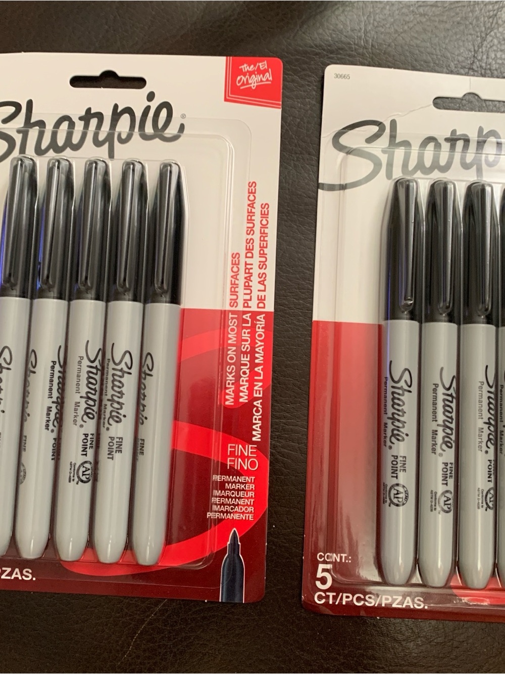 Black Fine Permanent Markers – 5 Pack